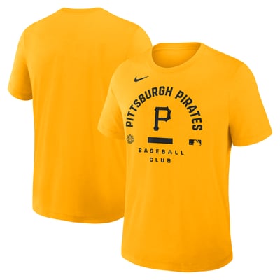 Pittsburgh Pirates Nike Authentic Collection Early Work Tri-Blend Dri-FIT T-Shirt - Gold